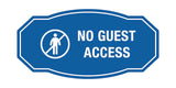 Signs ByLITA Victorian No Guest Access Stick Man Graphic Business Wall or Door Sign