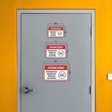 Classic Framed Plus Atención Sustancias Químicas Tóxicas No entre Door or Wall Sign | Business Warning Signage