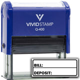 All Quality Bill Deposit Self-Inking Rubber Stamp | Business and Packaging Stamps