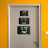 Classic Framed Plus Suits On the Court, Class In the Game Door or Wall Sign | Motivational Decor