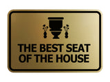Signs ByLITA Classic Framed The Best Seat Of The House Wall or Door Sign