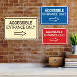 Signs ByLITA Classic Framed Accessible Entrance Only Wall or Door Sign