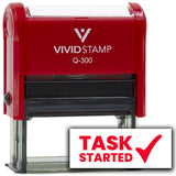 Vivid Stamp Task Started Self-Inking Rubber Stamps Teachers And Schools | Motivational Stamps For Children | Re-inkable Ink Pad