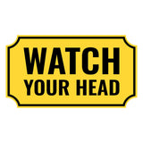 Notched Standard Watch Your Head Wall or Door Sign | Safety & Caution