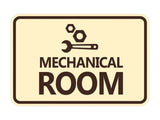 Classic Framed Mechanical Room Wall or Door Sign