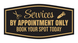 Signs ByLITA Fancy Services by Appointment Only. Book Your Spot Today Easy Installation | Durable Construction | Barbers | Grooming and Styling | Hair Wall or Door Sign