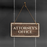 Attorney's Office 5" x 10" Hanging Wall or Door Sign | Legal and Court House Rustic Twine Signage