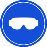Circle Plus Safety Glasses Wall or Door Sign | Easy Installation | Health & Safety Signage