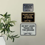 Signs ByLITA Classic Framed Do Not Leave Trash On The Ground Wall or Door Sign