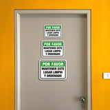 Classic Framed Plus Por Favor Mantener Este Lugar Limpio Y Ordenado Door or Wall Sign | Spanish Business Signage
