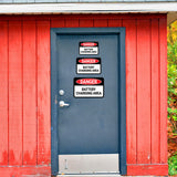 Classic Framed Plus Danger Battery Charging Area Door or Wall Sign | Health & Safety Signage