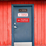 Signs ByLITA Standard Por Favor Use la Otra Puerta Left Arrow Sign | Spanish Workplace Business Direction Signs