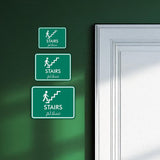 Classic Framed Plus Stairs - سلالم Door or Wall Sign | Bilingual General Signs - Arabic
