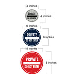 Signs ByLITA Circle Private Do Not Enter Wall or Door Sign