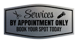 Signs ByLITA Fancy Services by Appointment Only. Book Your Spot Today Easy Installation | Durable Construction | Barbers | Grooming and Styling | Hair Wall or Door Sign