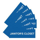 Basic Janitor's Closet Door/Wall Sign (Multipack)