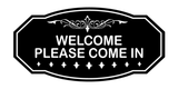 Signs ByLITA Victorian Welcome Please Come In Wall or Door Sign