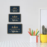Classic Framed Plus Officina de Iglesia — Church Office Door or Wall Sign | Spanish - Inspirational & Scripture Signs