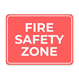 Classic Framed Plus Fire Safety Zone Door or Wall Sign | Health and Safety Workplace Warning