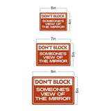 Classic Framed Plus Don’t Block Someone’s View Of The Mirror Door or Wall Sign | Gym Etiquette Signage