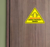 Triangle 'Protected by Armed Property Owner' Wall or Door Sign