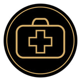 Signs ByLITA Circle First Aid Graphic Door or Wall Sign | Easy Installation | Durable Construction | Promote Health And Safety | Caution Warning Sign for Home, Business and Office Spaces