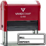 All Quality Bill Deposit Self-Inking Rubber Stamp | Business and Packaging Stamps