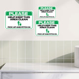 Classic Framed Plus Please Help Keep This Area Clean Pick Up And Pitch In Door or Wall Sign | Office Housekeeping Signage