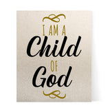 Designs ByLITA I Am A Child Of God, Wall Print Art | Religious Home Decor (Unframed or Framed)