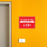 Classic Framed Plus In Case of Fire Use Nearest Exit Door or Wall Sign | Workplace Safety & First Aid