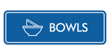 Signs ByLITA Standard Bowls Door or Wall Sign Easy Installation | Durable Construction | Kitchen Essentials | Hygiene | AirBnB Signs