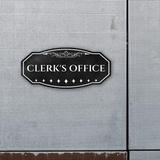 Victorian Plus Clerk's Office Wall or Door Sign | Legal and Courtroom Decoration