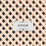 Foyer 5x10 Hanging Plus Wall or Door Sign | Rustic Twine | Range of Vibrant Decor Styles | Room Signs For Home and Business