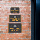 Classic Framed Plus Welding Room Wall or Door Sign | Home & Office Signage