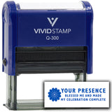 Vivid Stamp Your presence blessed me and made my celebration complete Self-Inking Rubber Stamps