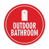 Signs ByLITA Circle Outdoor Bathroom Wall or Door Sign