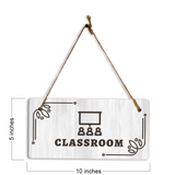 Classroom 5x10 Hanging Plus Wall or Door Sign | Religious Rustic Wood Sign