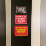 Signs ByLITA Classic Framed Guests Please Note: We accept no liability for injuries or property damage incurred during your stay Door or Wall Sign Easy Installation | Warning Health & Safety | Office & Venues