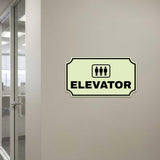 Notched Standard Elevator Wall or Door Sign | Facilities and Rooms Sign