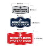 Signs ByLITA Fancy Restricted Access: Storage Room Sign Easy Installation Elegant Design Wall or Door Sign