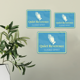 Classic Framed Plus Quiet Reverence Guided Spirit Door or Wall Sign | Church and Place of Worship Signs