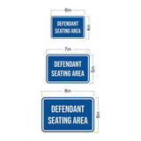 Classic Framed Plus Defendant Seating Area Door or Wall Sign | Court Rooms
