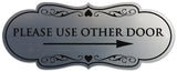 Signs ByLITA Designer Please Use Other Door (Right Arrow) Sign - Easy Installation | Durable Wall or Door Sign