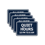 Signs ByLITA Classic Framed, Quiet Hours 10 pm to 8 am Wall or Door Sign (Multipacks)