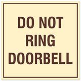 Signs ByLITA Square Do Not Ring Doorbell Sign - Easy Installation | Durable Material