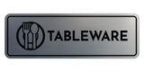 Signs ByLITA Standard Tableware Door or Wall Sign Easy Installation | Durable Construction | Kitchen Essentials | Hygiene | AirBnB Signs