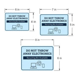 Classic Framed Plus Do Not Throw Away Electronics – Recycling Bin Available Door or Wall Sign | General Waste & Disposal