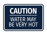 Signs ByLITA Classic Framed Caution Water May be Very Hot Durable Sign | Easy Installation | Elegant Design Wall or Door Sign