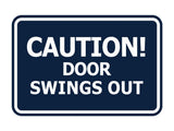 Signs ByLITA Classic Framed, Caution Door Swings Out Wall or Door Sign