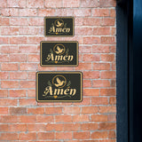 Classic Framed Plus Amén — Statement/Decor Door or Wall Sign | Spanish - Inspirational & Scripture Signs